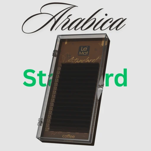 Standard Arabica Dark Brown Lash Extensions by LeMat – Deepest Brown Shade, 16 Lines