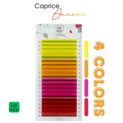 Le Mat Caprice Aurora Colored Lash Extensions – 4-Color Mix Tray, 9–13 mm (1 Row per Length)