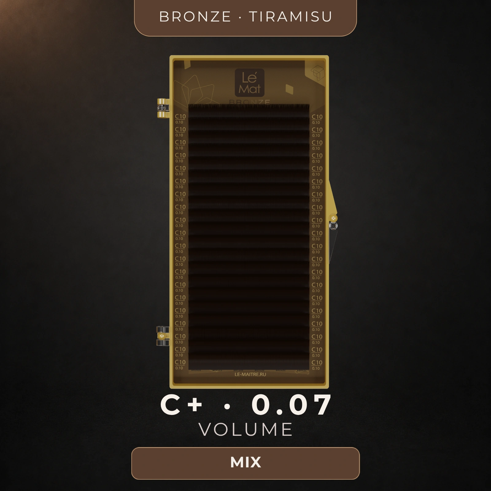 Bronze Tiramisu C+ 0.07 Volume Lash Mix 7–13mm